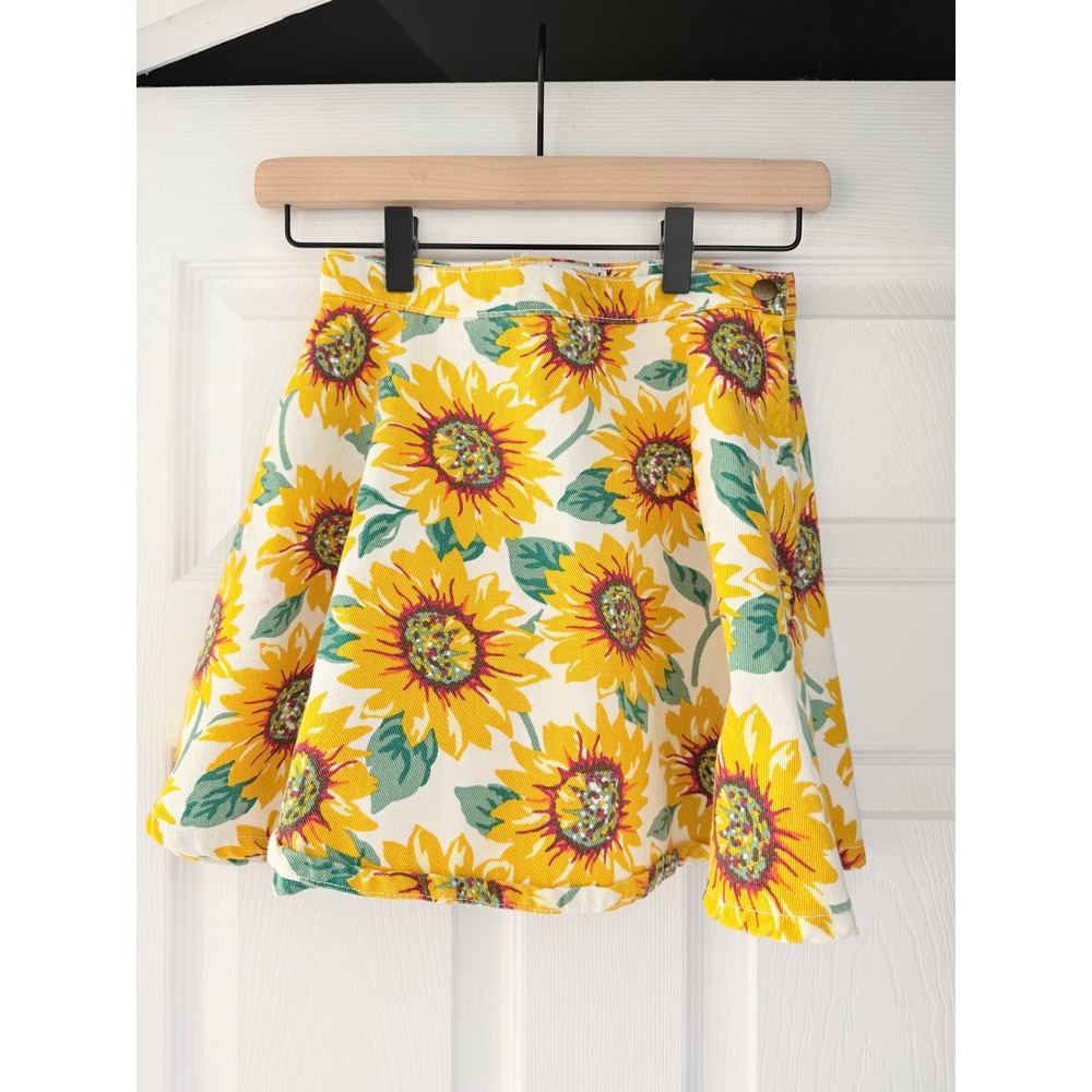 Y2K American Apparel Sunflower Skirt Festival Cottage Indie